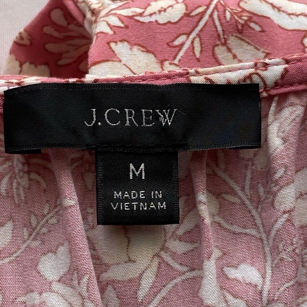 J. Crew Dark Flamingo Tossed Floral Tiered Maxi Dress Size Medium - Picture 14 of 16